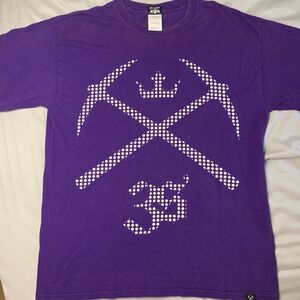3sixteen Y2K Heavy Weight Tee Garment Dyed Pocket T Shirt Purple Large